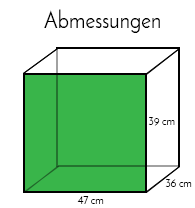 Schaufach Regalabmessung